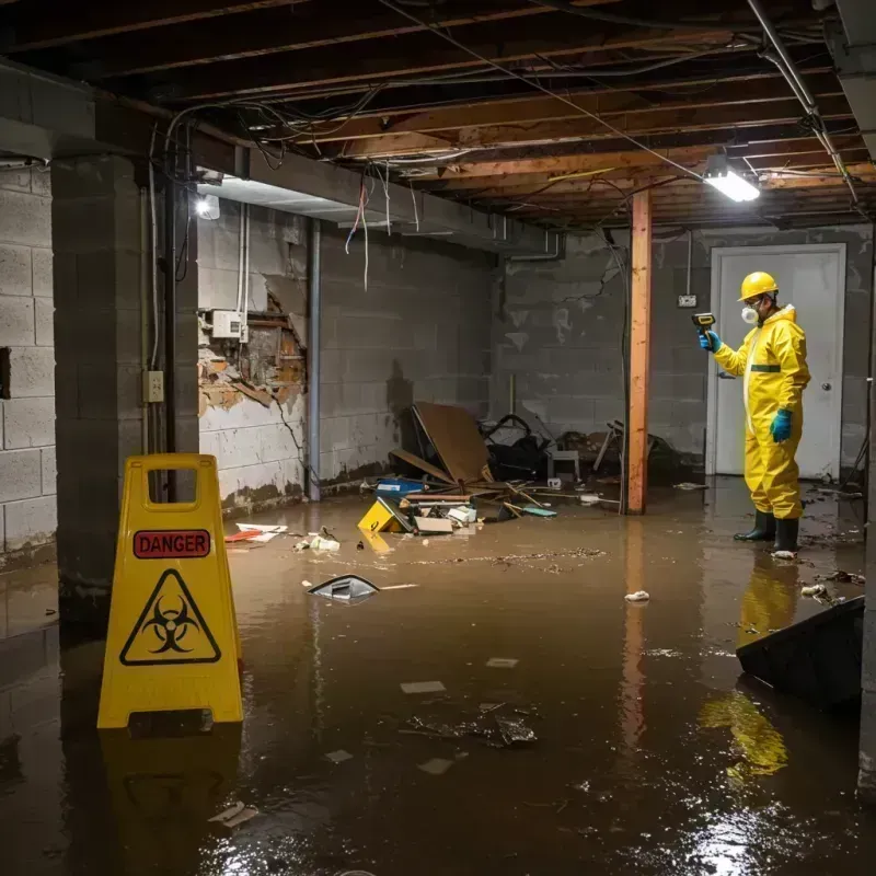 Flooded Basement Electrical Hazard in Round Lake, IL Property